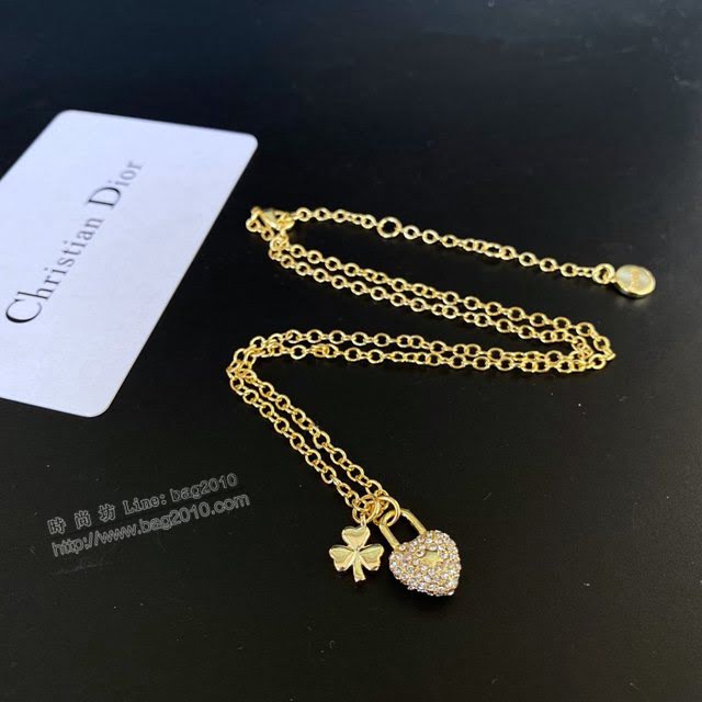 Dior飾品 迪奧經典熱銷款JADIOR復古三葉草項鏈  zgd1450